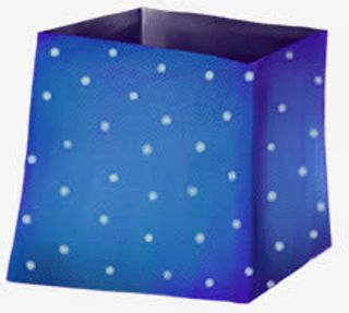 手绘蓝色盒子雪花装饰免抠