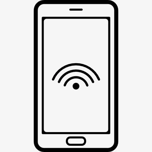 手机外形与WiFi连接登录屏幕图标免抠