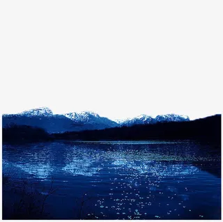 雪山的夜晚免抠