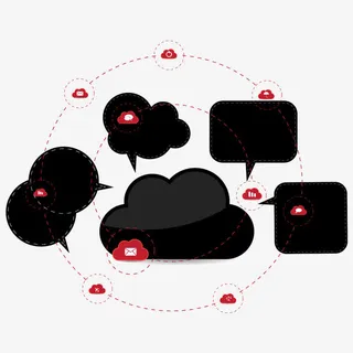 黑色科技云免抠