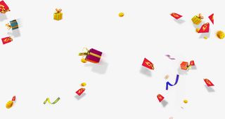 礼品礼物红包装饰元素免抠