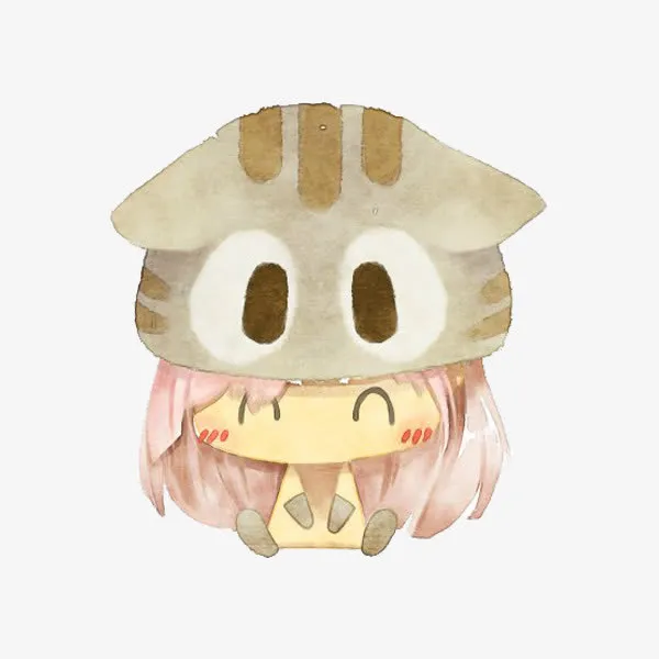 手绘折耳猫免抠