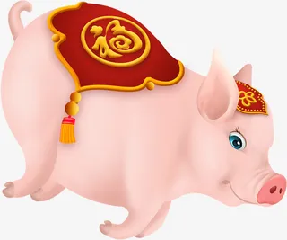 新年猪装饰免抠