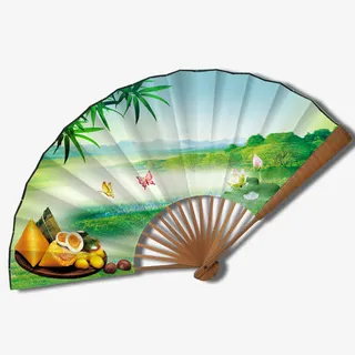 端午扇子粽子节日素材免抠