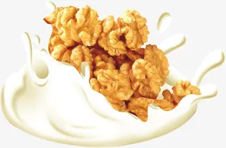 牛奶里的核桃仁免抠