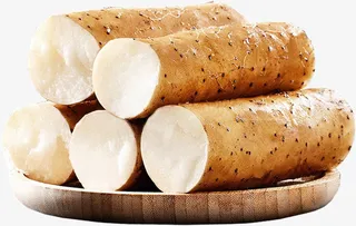 一盘干净的山药免抠动植物植物元素