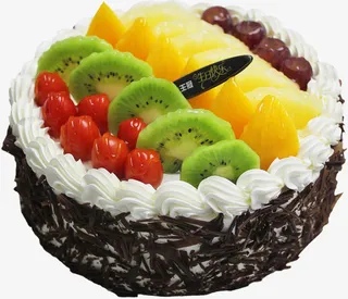 蛋糕巧克力水果蛋糕免抠