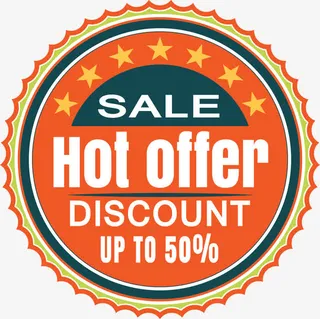 复古红色热卖标签免抠