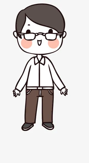 人物手绘插画可爱素材7免抠