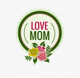 矢量母亲节徽章免抠