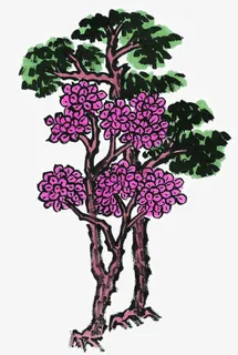 彩墨树免抠