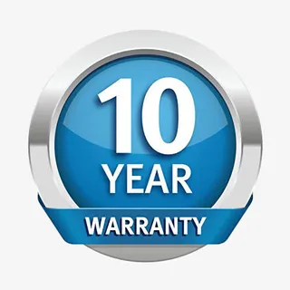 简约蓝色圆形10年质保图标设计免抠