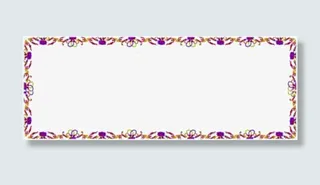 底纹花朵边框免抠