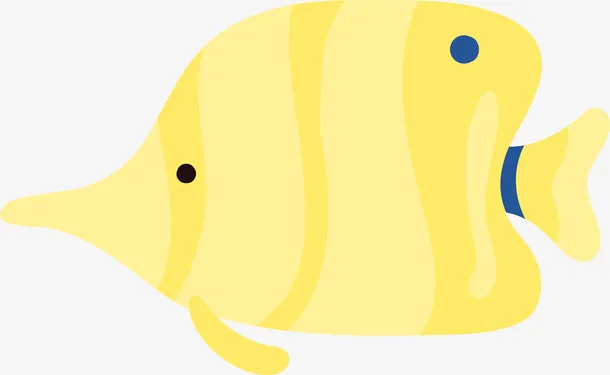 夏日珊瑚鱼热带鱼沙滩免抠