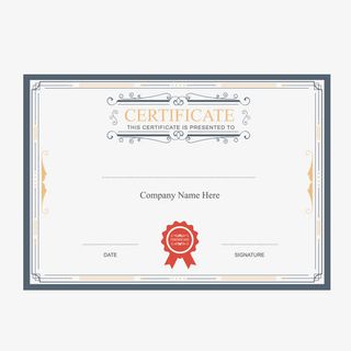 传统版技能培训证书免抠