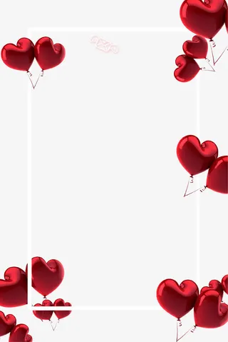 红色爱心气球装饰图案免抠免抠