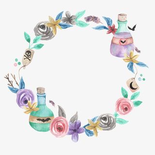 手绘水彩校庆边框装饰免抠