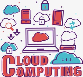 云盘电脑矢量免抠