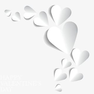 白色爱心元素免费下载免抠