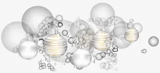 灰色气泡装饰矢量免抠