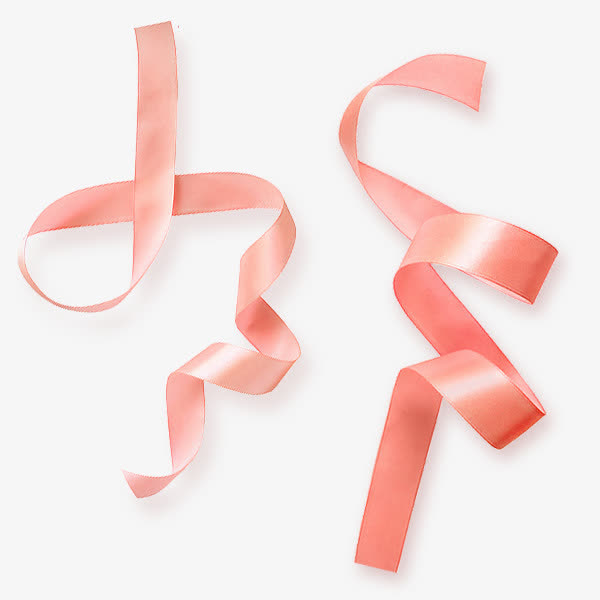 粉色丝带免抠