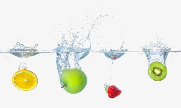 水中的水果免抠