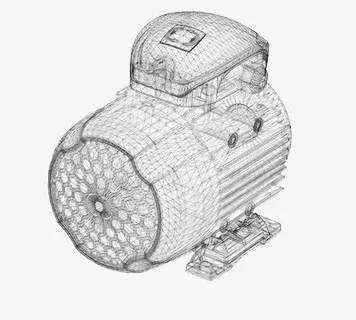 手绘电动机免抠