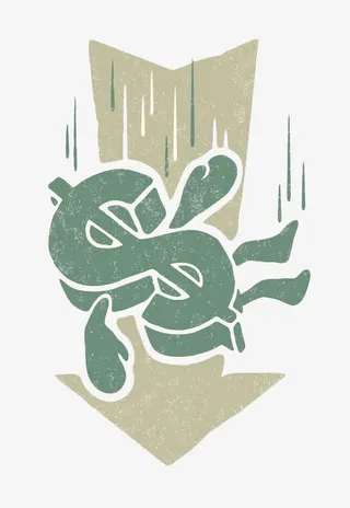 手绘货币符号箭头免抠