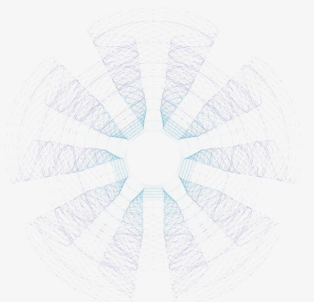 精美防伪圆形花纹底纹免抠