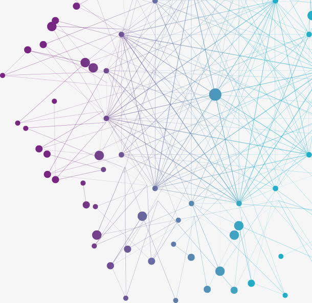 科技图形蓝点光线免抠