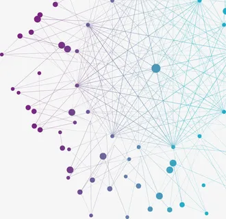 科技图形蓝点光线免抠