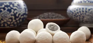 清新文艺风格复古元宵汤圆食物美食背景高清