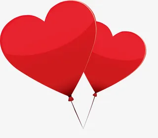 红色情人节爱心气球免抠