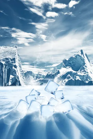 冰山夏季饮品促销海报psd高清