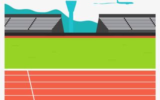 矢量体育场免抠