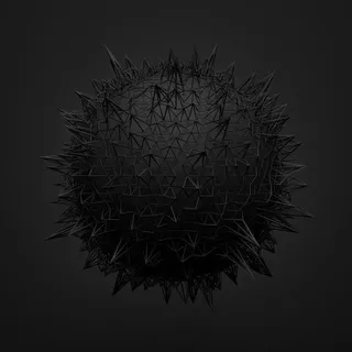 灰色尖刺球形背景