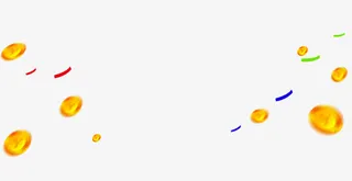 金币红包雨PNG图片免抠