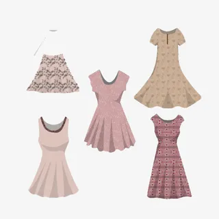 波希米亚长裙免抠