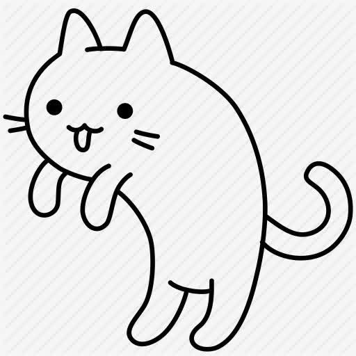 创意合成手绘元素跳跃的小猫咪免抠