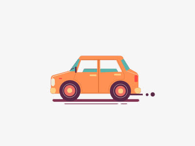 扁平化出租车免抠手绘/卡通卡通元素