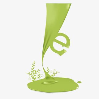 绿色 滴露 水滴 e 字母 春天 环保免抠