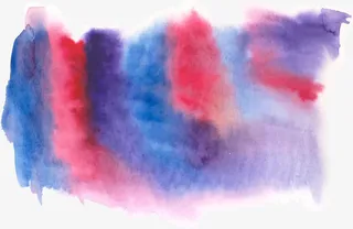 紫红色晕染水彩免抠