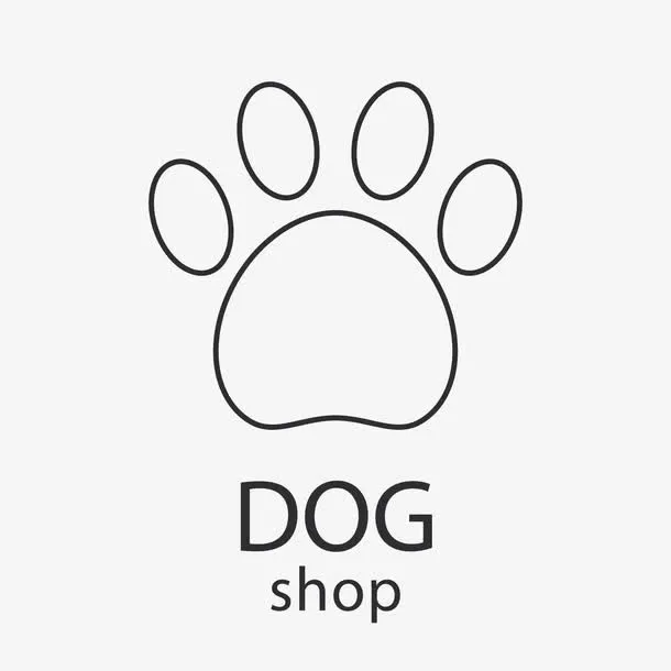 黑色宠物狗logo免抠