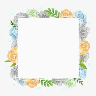 鲜花卡片水彩插画免抠 鲜花卡片水彩插画免抠
