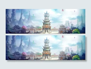 游戏世界风景背景高清