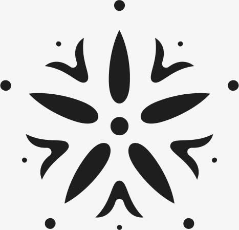 角花底纹花型对称平面图形免抠