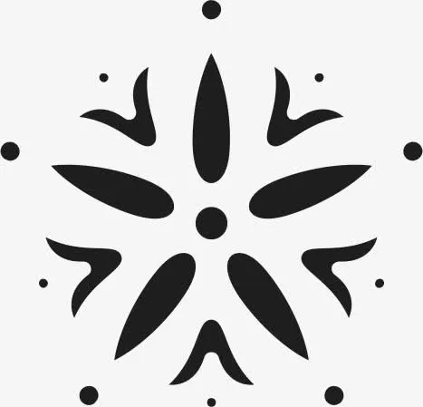 角花底纹花型对称平面图形免抠