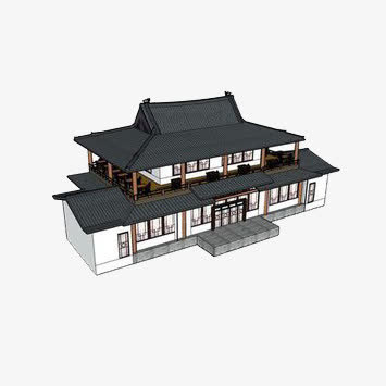 古代庭院建筑免抠