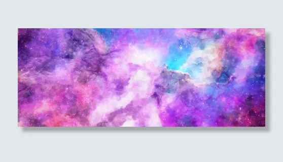 梦幻蓝紫色渲染banner高清