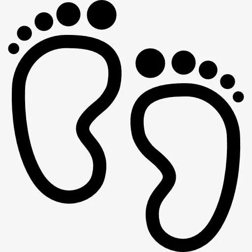孩子的脚印图标免抠